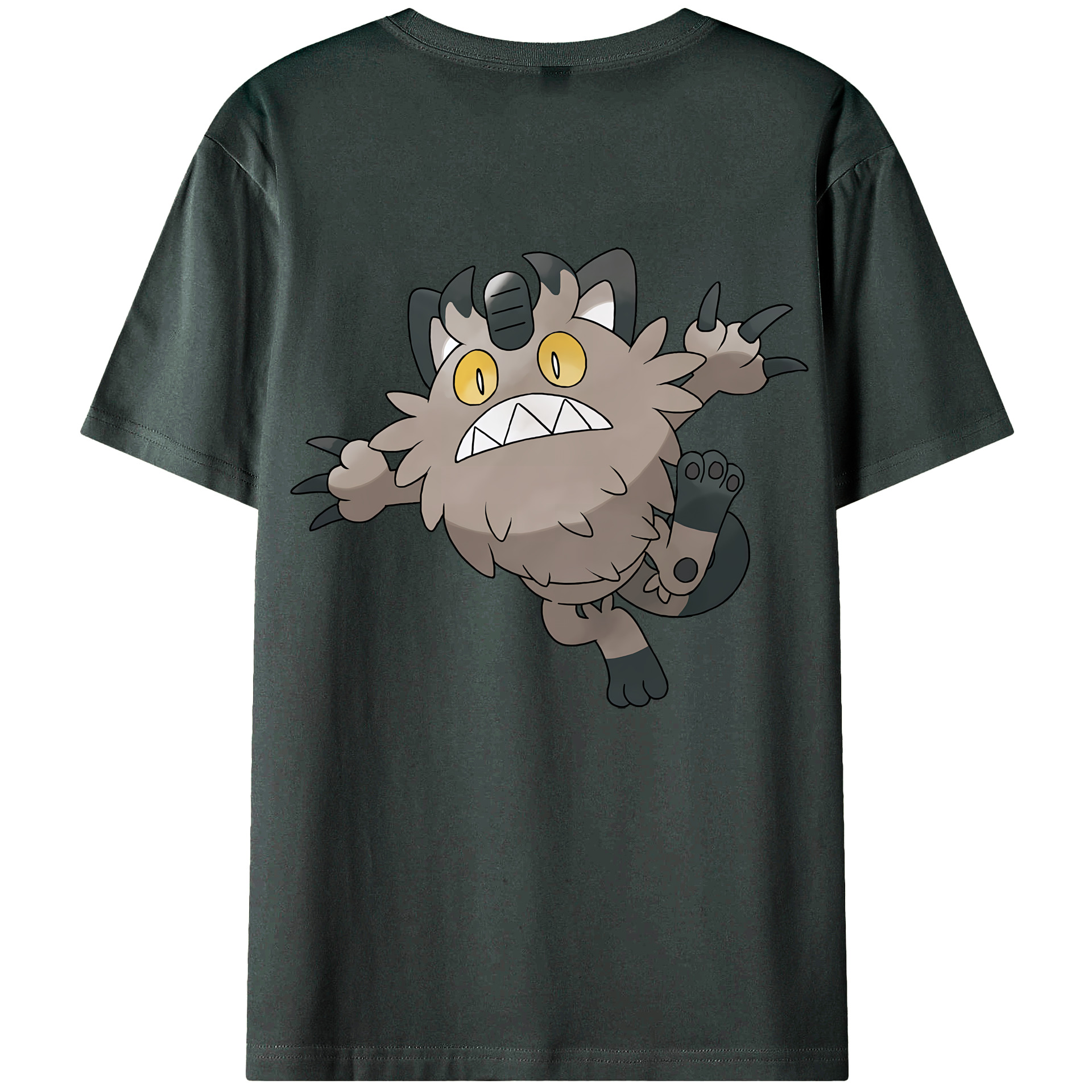 （画像用） ポケットモンスター Pokémon 綿100％ メンズ半袖Tシャツ（バックプリント） 通気性